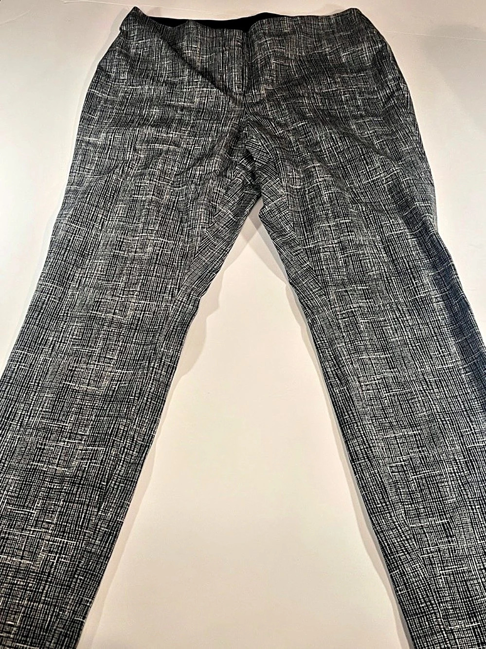 Alfani Black White Tweed Pull-On Ankle Pants Women's Size 10P